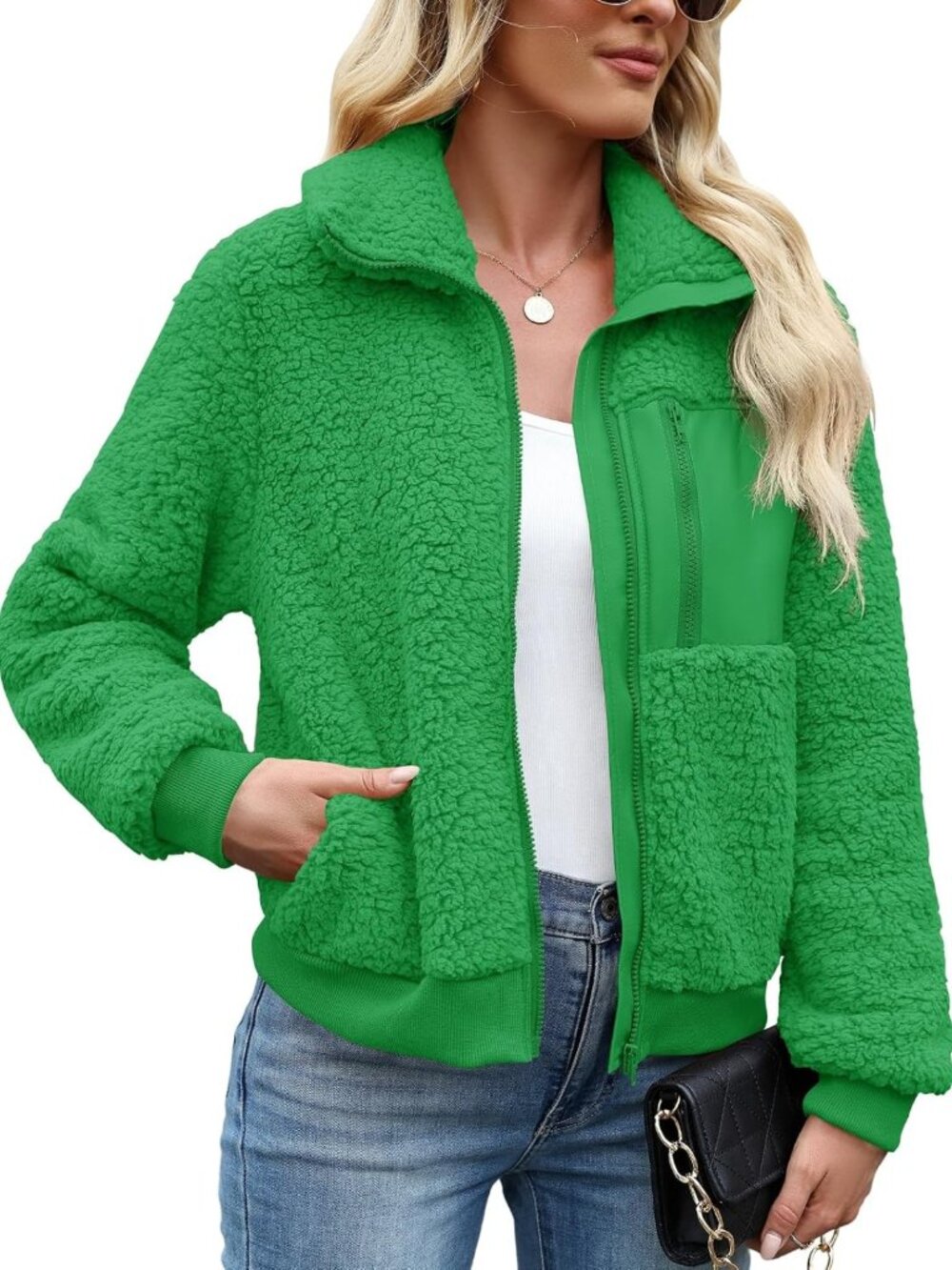 Cozy Sherpa Fleece Jacket | Casual Lapel Zipper Coat | Warm Winter Outwear